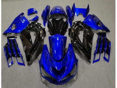 Blu Lucido & Nero 2012-2021 Kawasaki ZX14R Carene Moto