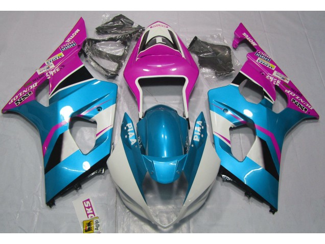 Blu Lucido & Nero Opaco 2003-2004 Suzuki GSXR 1000 Carene Moto Blu Lucido & Nero Opaco 2003-2004 Suzuki GSXR 1000 Carene Moto