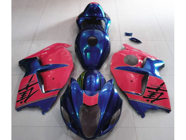 Blu Lucido & Rosso 1997-2007 Suzuki GSXR 1300 Carene Moto Blu Lucido & Rosso 1997-2007 Suzuki GSXR 1300 Carene Moto
