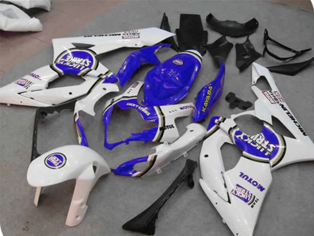 Blu Lucky Strike 2005-2006 Suzuki GSXR 1000 Carene Moto