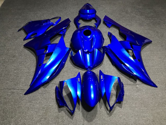 Blu Metallizzato Tinta Unita 2006-2007 Yamaha R6 Carene Moto Blu Metallizzato Tinta Unita 2006-2007 Yamaha R6 Carene Moto