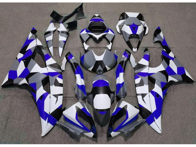 Blu Mimetico Tinta Unita 2008-2016 Yamaha R6 Carene Moto Blu Mimetico Tinta Unita 2008-2016 Yamaha R6 Carene Moto