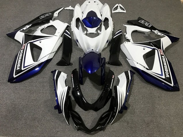 Blu Nero & Bianco 2009-2016 Suzuki GSXR 1000 Carene Moto Blu Nero & Bianco 2009-2016 Suzuki GSXR 1000 Carene Moto