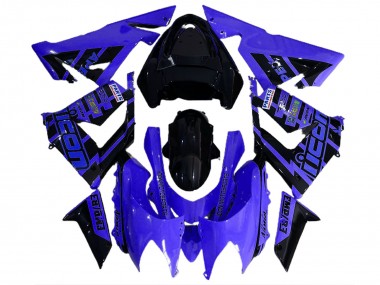 Blu & Nero & Loghi 2004-2005 Kawasaki ZX10R Carene Moto