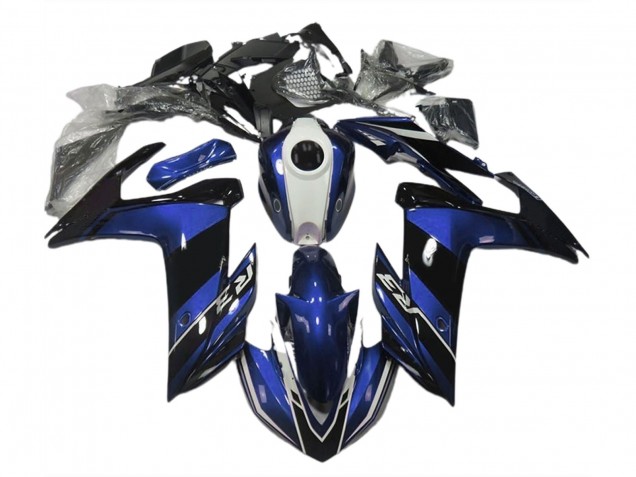 Blu & Nero Lucido 2015-2018 Yamaha R3 Carene Moto Blu & Nero Lucido 2015-2018 Yamaha R3 Carene Moto
