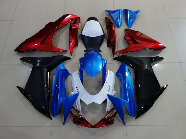 Blu/Nero/Rosso 2011-2024 Suzuki GSXR 600-750 Carene Moto Blu/Nero/Rosso 2011-2024 Suzuki GSXR 600-750 Carene Moto