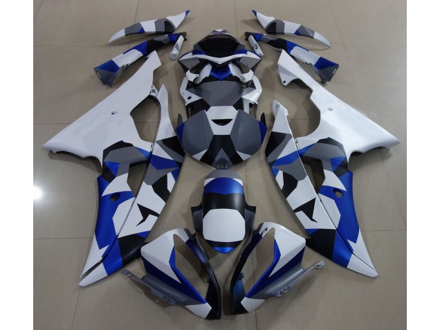 Blu Neve Mimetico 2008-2016 Yamaha R6 Carene Moto Blu Neve Mimetico 2008-2016 Yamaha R6 Carene Moto