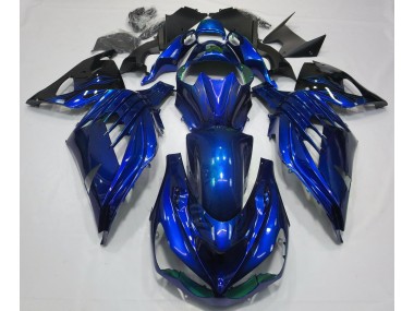Blu Oceano Lucido 2012-2021 Kawasaki ZX14R Carene Moto