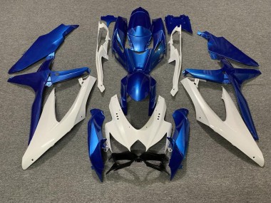Blu Perla & Bianco 2008-2010 Suzuki GSXR 600-750 Carene Moto