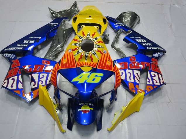 Blu Personalizzato Rossi 2005-2006 Honda CBR600RR Carene Moto Blu Personalizzato Rossi 2005-2006 Honda CBR600RR Carene Moto