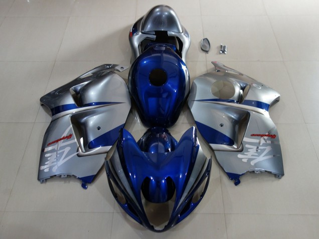 Blu Profondo & Argento 1997-2007 Suzuki GSXR 1300 Carene Moto Blu Profondo & Argento 1997-2007 Suzuki GSXR 1300 Carene Moto