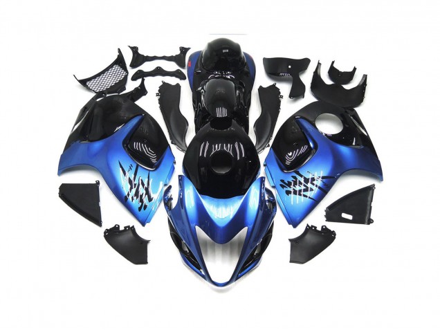Blu Profondo Con Black Custom 2008-2020 Suzuki GSXR 1300 Carene Moto Blu Profondo Con Black Custom 2008-2020 Suzuki GSXR 1300 Carene Moto