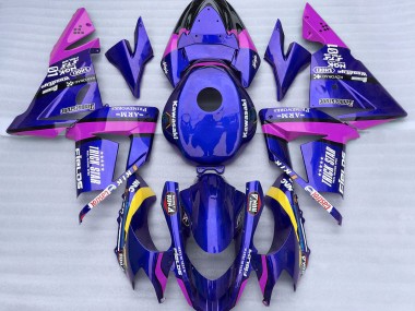 Blu & Rosa Trickstar 2004-2005 Kawasaki ZX10R Carene Moto