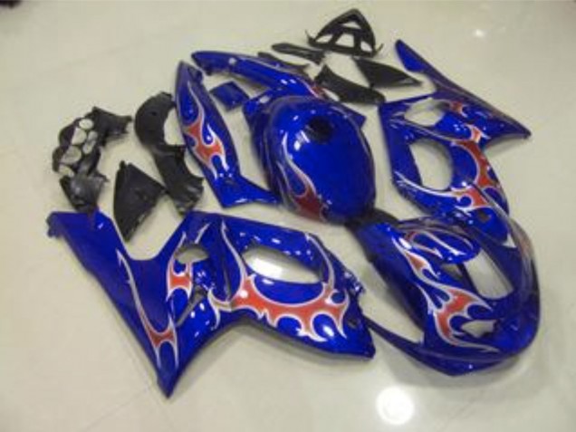 Blu Rosso & Argento Lucido 1998-2007 Yamaha YZF600 Carene Moto