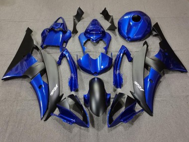 Blu Scuro & Nero Opaco 2008-2016 Yamaha R6 Carene Moto