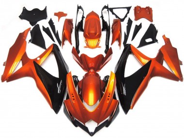 Bronzo Arancione & Nero 2008-2010 Suzuki GSXR 600-750 Carene Moto