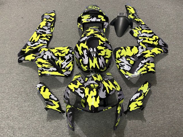 Camo & Giallo Neon 2005-2006 Honda CBR600RR Carene Moto Camo & Giallo Neon 2005-2006 Honda CBR600RR Carene Moto