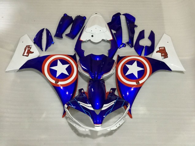 Capitano America 2009-2011 Yamaha R1 Carene Moto Capitano America 2009-2011 Yamaha R1 Carene Moto