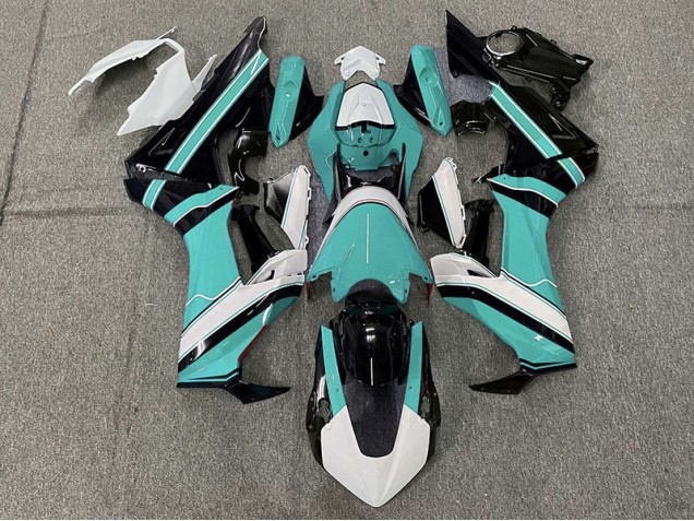 Ciano Lucido Bianco & Nero 2017-2023 Honda CBR1000RR Carene Moto Ciano Lucido Bianco & Nero 2017-2023 Honda CBR1000RR Carene Moto