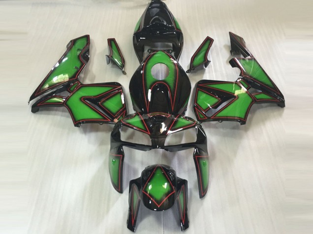 Contorno Verde & Rosso 2005-2006 Honda CBR600RR Carene Moto Contorno Verde & Rosso 2005-2006 Honda CBR600RR Carene Moto