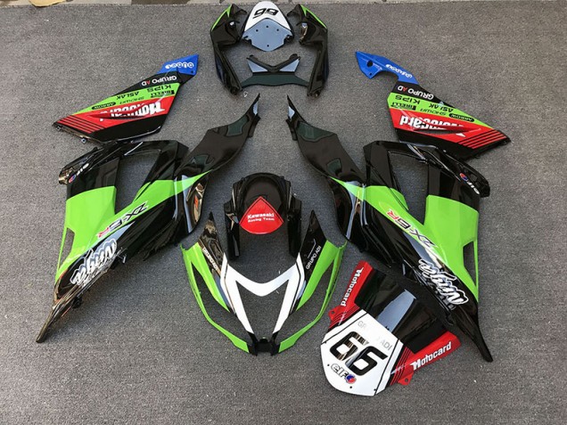 Corse Stile Verde 2013-2018 Kawasaki ZX6R Carene Moto Corse Stile Verde 2013-2018 Kawasaki ZX6R Carene Moto