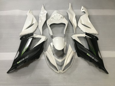 Cristallo Bianco & Nero Satinato 2013-2018 Kawasaki ZX6R Carene Moto