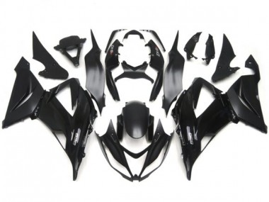 Decalcomanie Lucide Semplici Nere Lucide/Opache 2013-2018 Kawasaki ZX6R Carene Moto