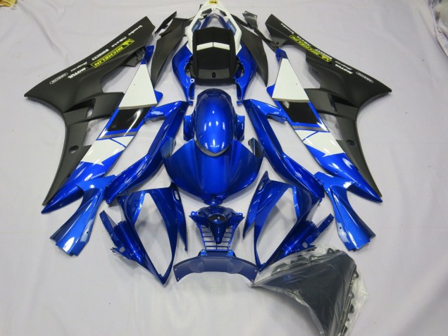 Depp Blu Con Decalcomania Gialla 2006-2007 Yamaha R6 Carene Moto Depp Blu Con Decalcomania Gialla 2006-2007 Yamaha R6 Carene Moto