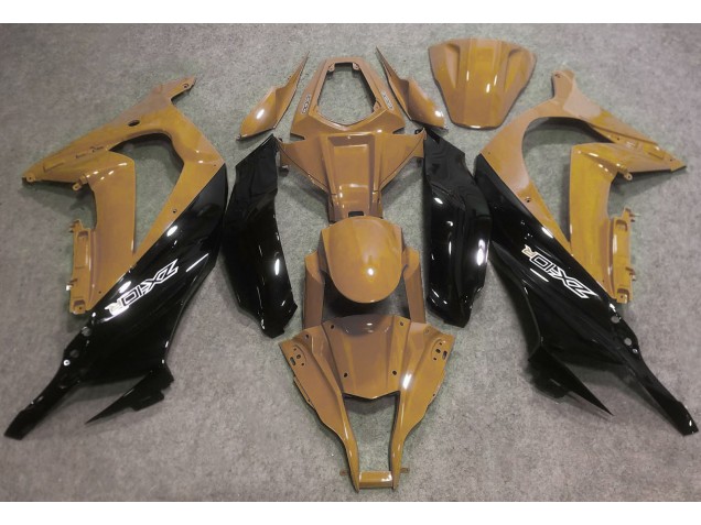 Deserto Marrone Chiaro & Nero 2016-2019 Kawasaki ZX10R Carene Moto Deserto Marrone Chiaro & Nero 2016-2019 Kawasaki ZX10R Carene Moto