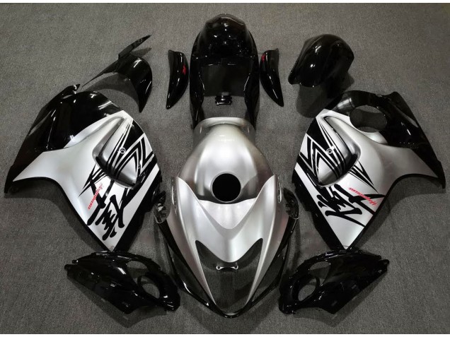 Design Nero Lucido & Argento 2008-2020 Suzuki GSXR 1300 Carene Moto Design Nero Lucido & Argento 2008-2020 Suzuki GSXR 1300 Carene Moto