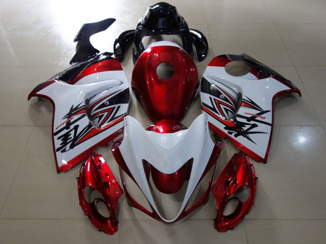 Design Rosso & Bianco Lucido 2008-2020 Suzuki GSXR 1300 Carene Moto Design Rosso & Bianco Lucido 2008-2020 Suzuki GSXR 1300 Carene Moto