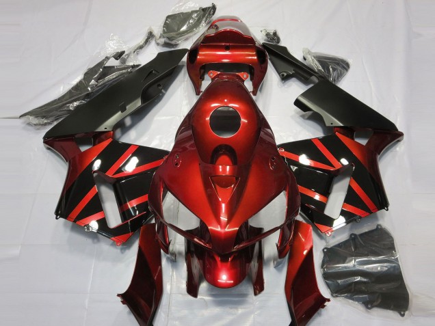 Design Rosso & Nero Lucido 2005-2006 Honda CBR600RR Carene Moto Design Rosso & Nero Lucido 2005-2006 Honda CBR600RR Carene Moto