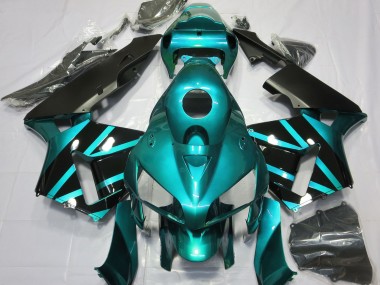Design Verde Acqua & Nero Lucido 2005-2006 Honda CBR600RR Carene Moto