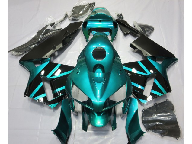 Design Verde Acqua & Nero Lucido 2005-2006 Honda CBR600RR Carene Moto Design Verde Acqua & Nero Lucido 2005-2006 Honda CBR600RR Carene Moto