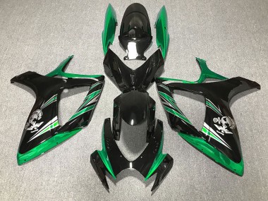 Design Verde Lucido & Nero 2006-2007 Suzuki GSXR 600-750 Carene Moto