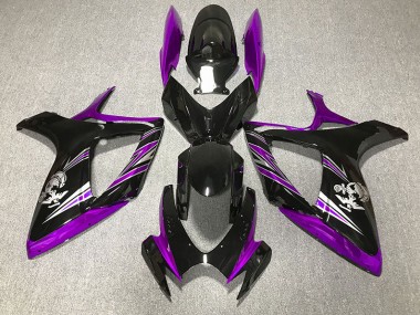 Design Viola Lucido & Nero 2006-2007 Suzuki GSXR 600-750 Carene Moto