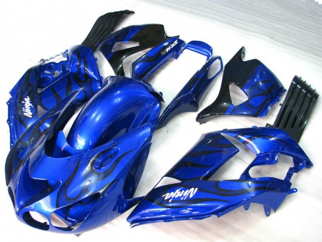 Fiamma Blu 2006-2011 Kawasaki ZX14R Carene Moto Fiamma Blu 2006-2011 Kawasaki ZX14R Carene Moto