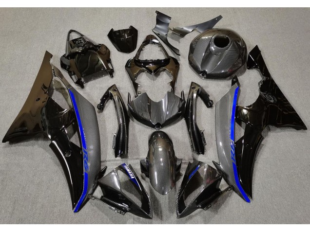 Fibra Di Carbonio & Blu 2008-2016 Yamaha R6 Carene Moto Fibra Di Carbonio & Blu 2008-2016 Yamaha R6 Carene Moto