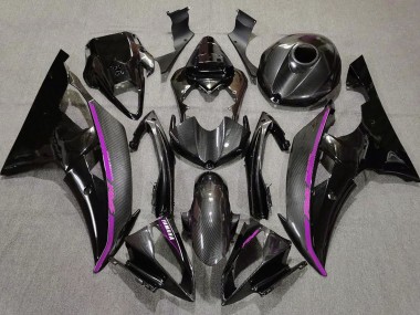 Fibra Di Carbonio & Rosa 2008-2016 Yamaha R6 Carene Moto