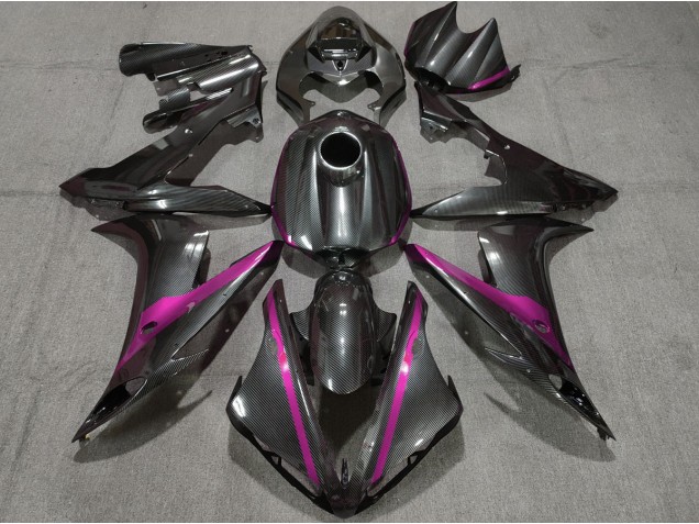 Fibra Di Carbonio Stile W Rosa 2004-2006 Yamaha R1 Carene Moto Fibra Di Carbonio Stile W Rosa 2004-2006 Yamaha R1 Carene Moto