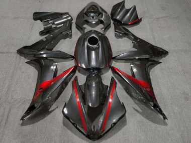 Fibra Di Carbonio Stile W Rosso 2004-2006 Yamaha R1 Carene Moto