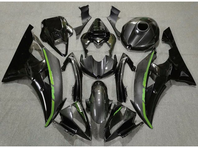 Fibra Di Carbonio & Verde 2008-2016 Yamaha R6 Carene Moto Fibra Di Carbonio & Verde 2008-2016 Yamaha R6 Carene Moto