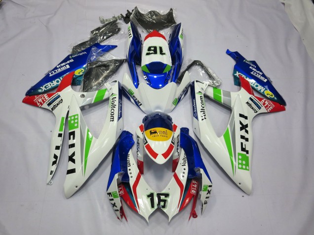 Fixi Blu 2008-2010 Suzuki GSXR 600-750 Carene Moto Fixi Blu 2008-2010 Suzuki GSXR 600-750 Carene Moto