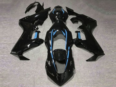 Fodera Nera Lucida & Azzurro 2017-2023 Honda CBR1000RR Carene Moto