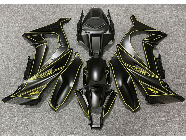Fodera Nera Opaca & Gialla 2011-2015 Kawasaki ZX10R Carene Moto Fodera Nera Opaca & Gialla 2011-2015 Kawasaki ZX10R Carene Moto
