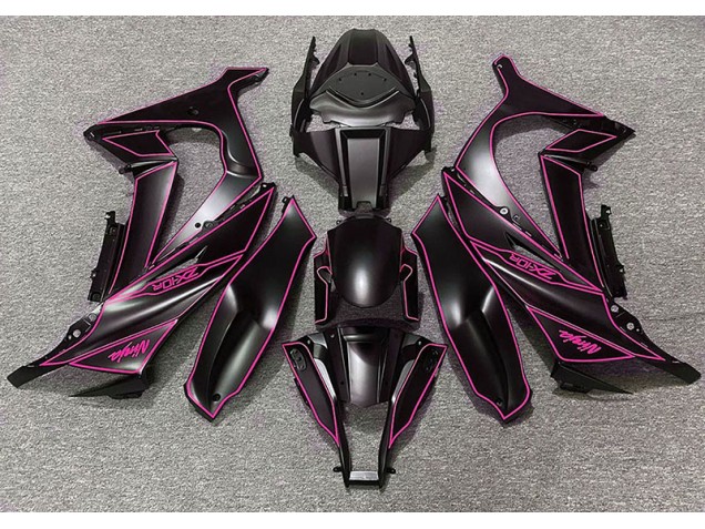 Fodera Nera Opaca & Rosa 2011-2015 Kawasaki ZX10R Carene Moto Fodera Nera Opaca & Rosa 2011-2015 Kawasaki ZX10R Carene Moto