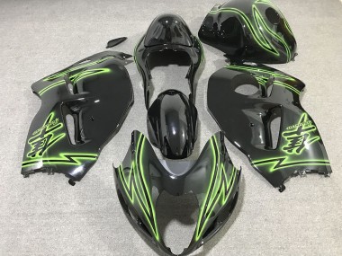 Fulmine Nero & Verde 1997-2007 Suzuki GSXR 1300 Carene Moto