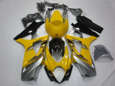 Giallo Argento 2007-2008 Suzuki GSXR 1000 Carene Moto