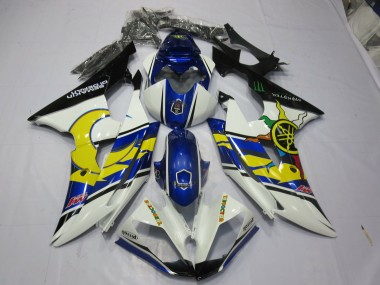 Giallo & Blu 2008-2016 Yamaha R6 Carene Moto