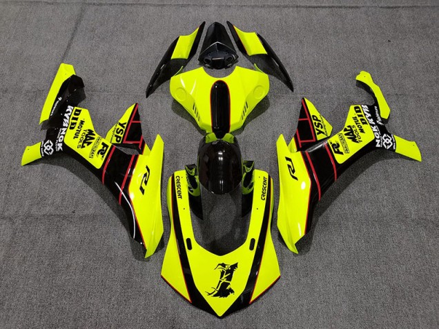 Giallo Floro & Nero 2015-2019 Yamaha R1 Carene Moto Giallo Floro & Nero 2015-2019 Yamaha R1 Carene Moto